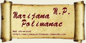 Marijana Polimanac vizit kartica